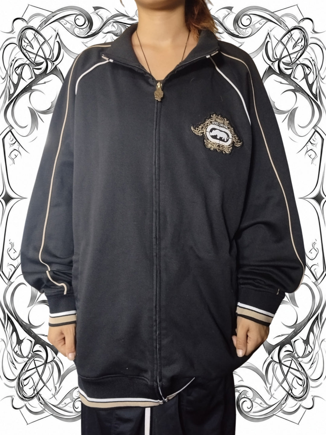 Ecko Unltd XXL Root Of All The Evil ZipUp Y2k Hoodie