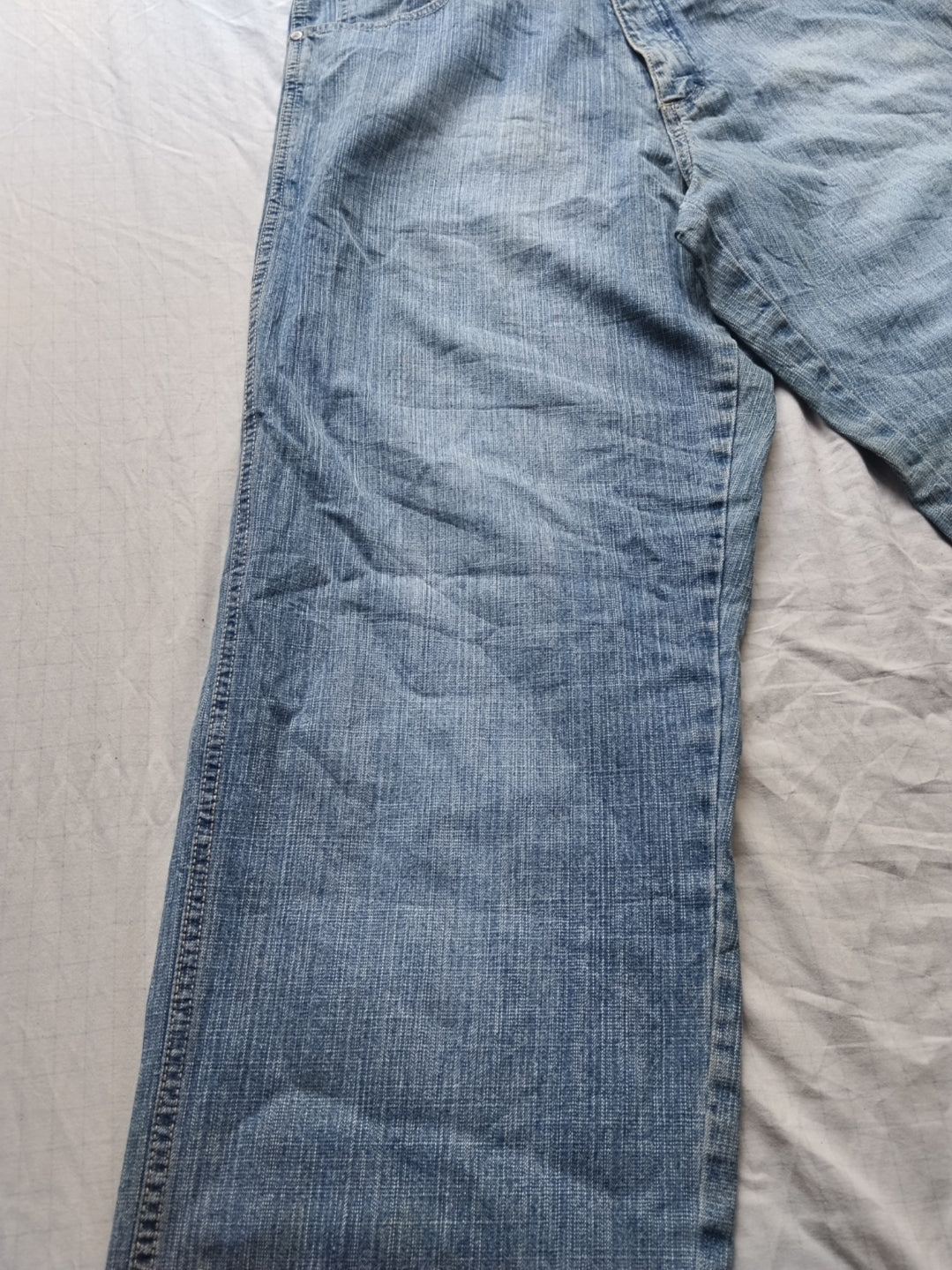 Southpole W36 Cream Tab Baggy Jeans Y2k