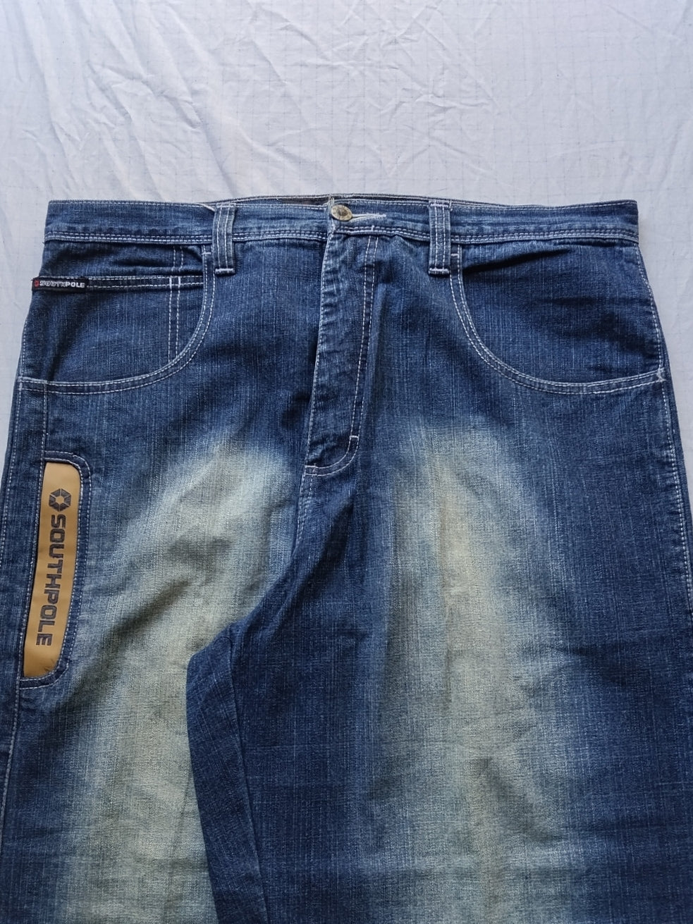 Southpole W38 Baggy Jeans Y2k Embroidered Jeans