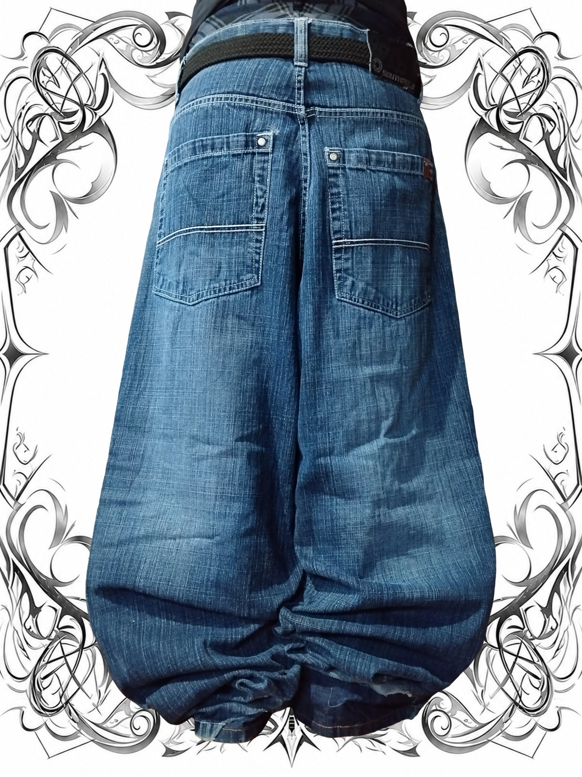 Southpole W34 Red Tab Baggy Jeans Y2k