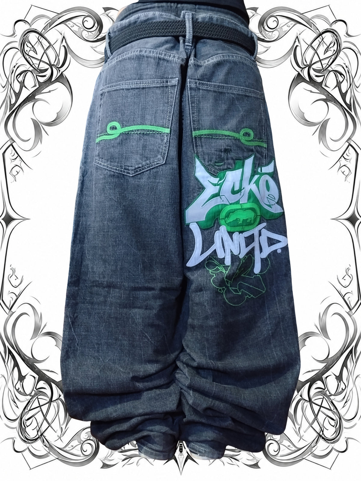 Ecko Unltd W38 Graffiti Baggy Jeans Y2k