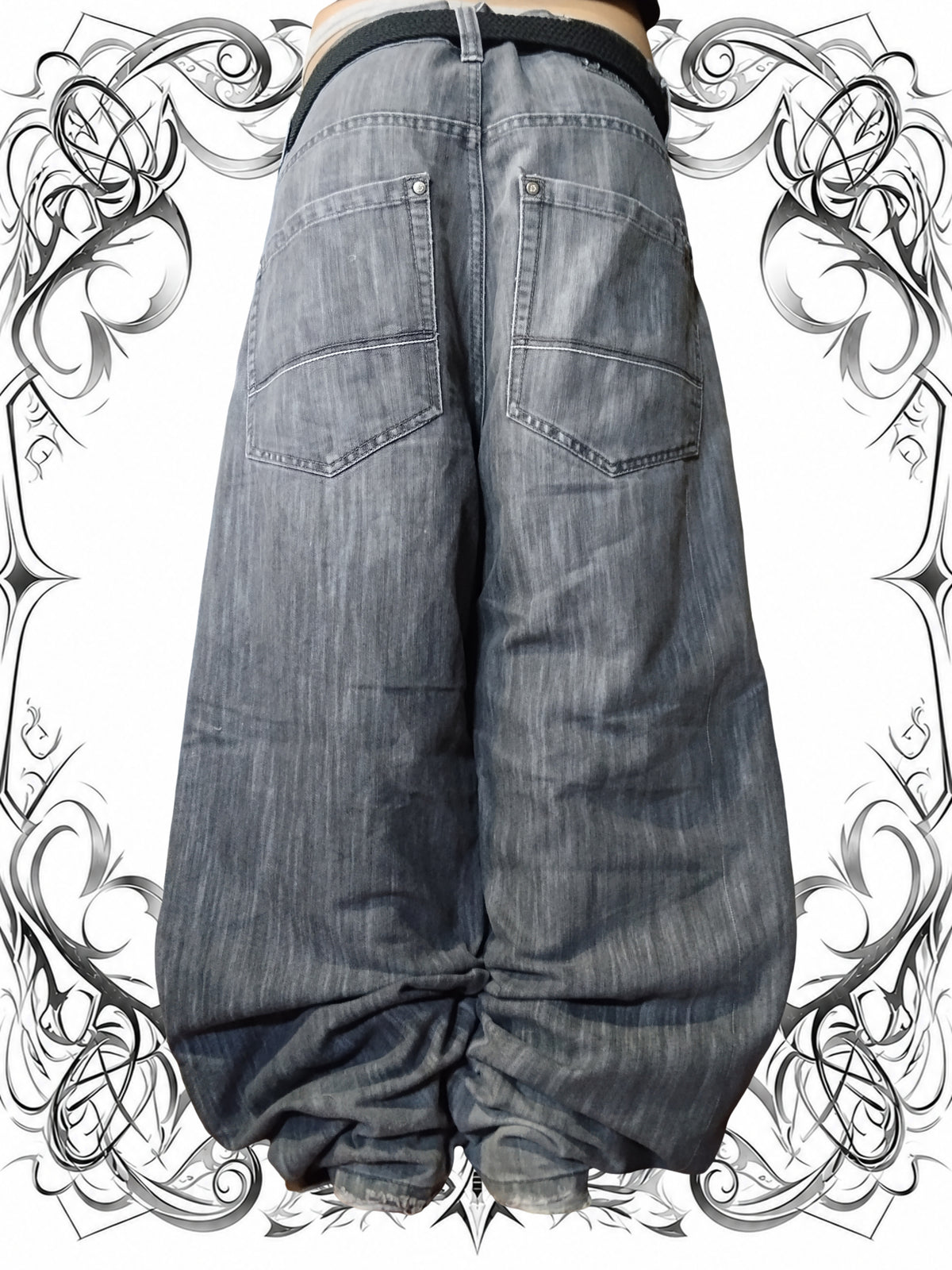 Southpole W38 Brown Tab Shiny Vintage Baggy Jeans Y2k