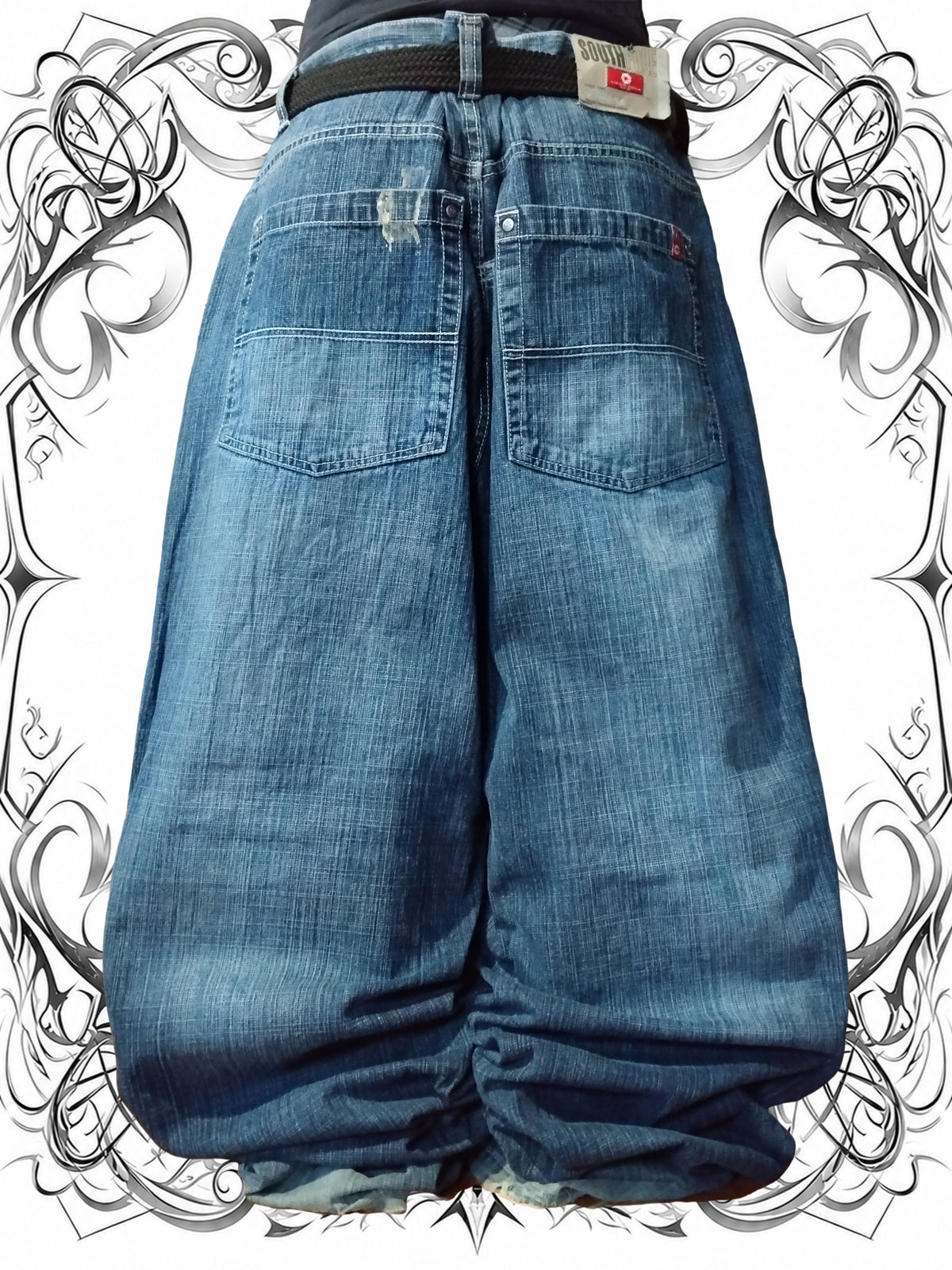 Southpole W42 Red Tab Baggy Jeans Y2k