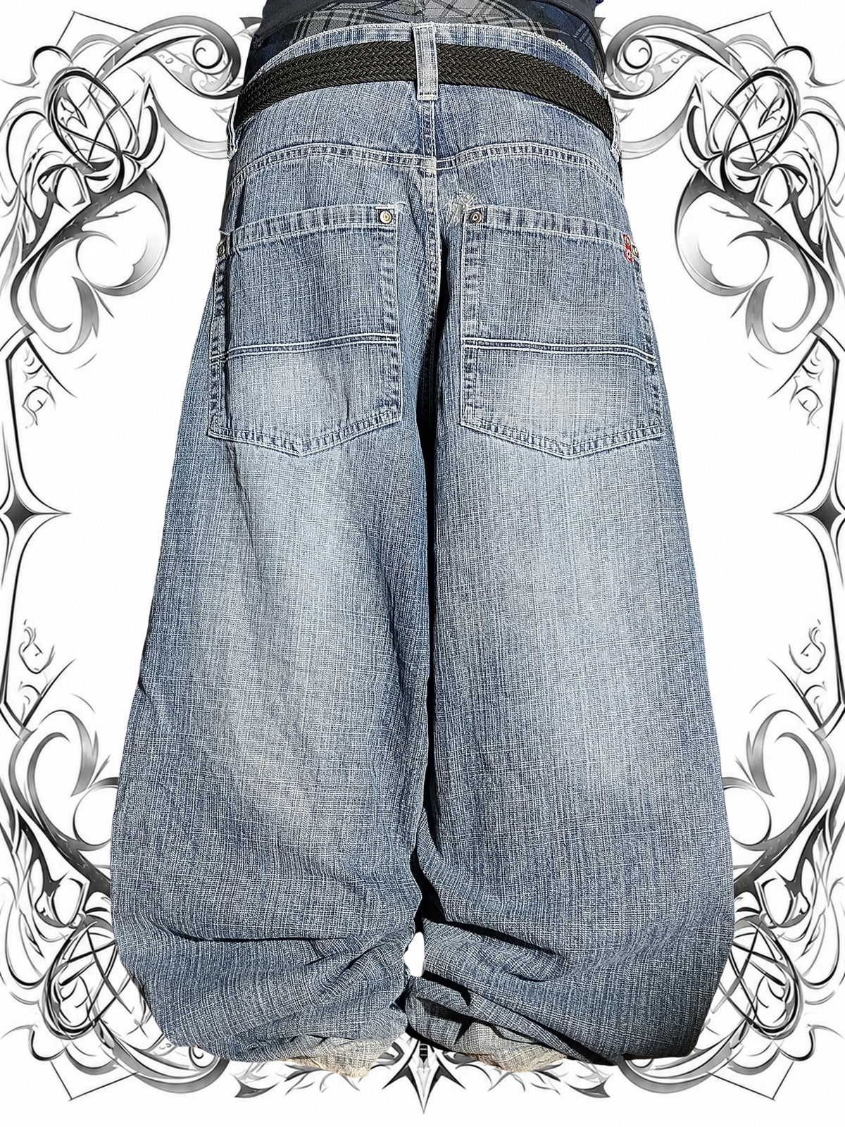 Southpole W34 Red Tab Baggy Jeans Y2k