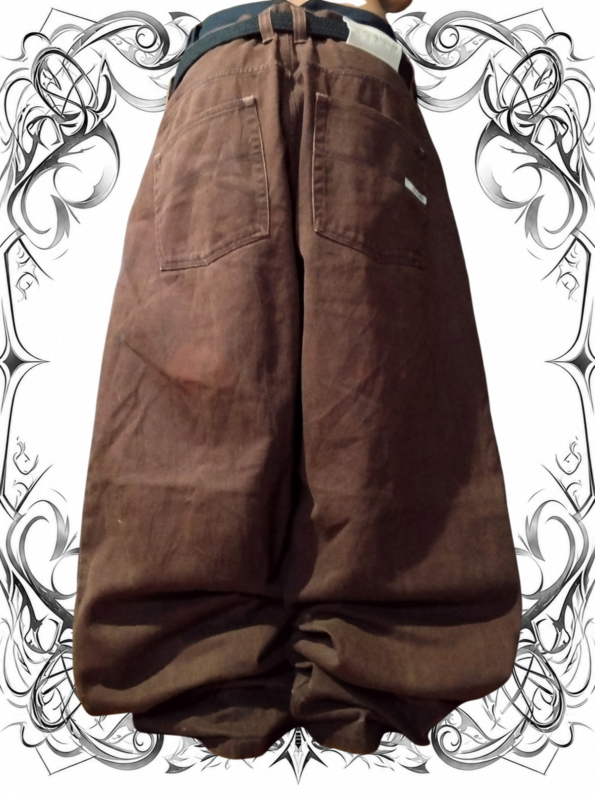 Southpole W42 Brown Baggy Jeans Y2k Authentic Collection