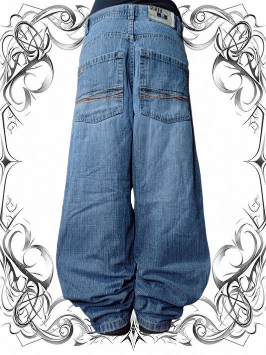 Southpole W29 Chains Black Tab Baggy Jeans Y2k