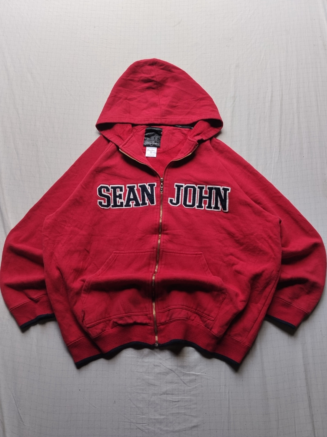 Sean John XL HipHop Vintage Oversize Zip Up Hoodie