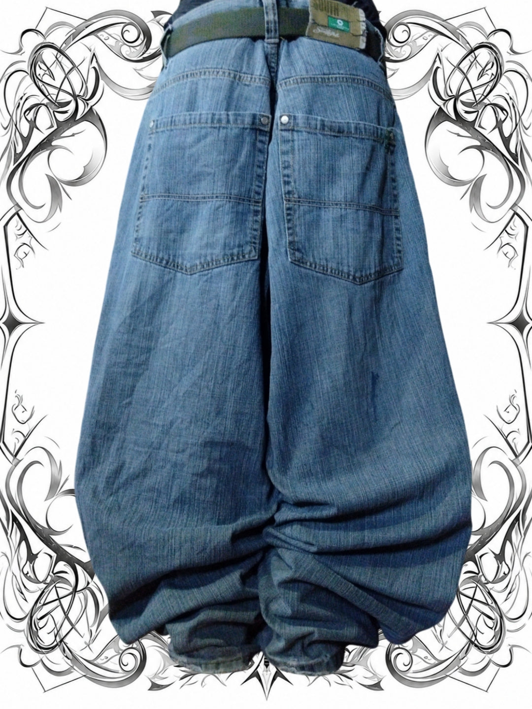 Southpole W38 Green Tab Og Baggy Jeans Y2k