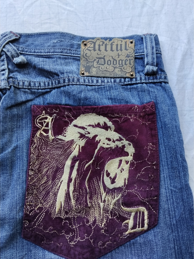 Artful Dodger W36 Velour Y2k Vintage Jeans