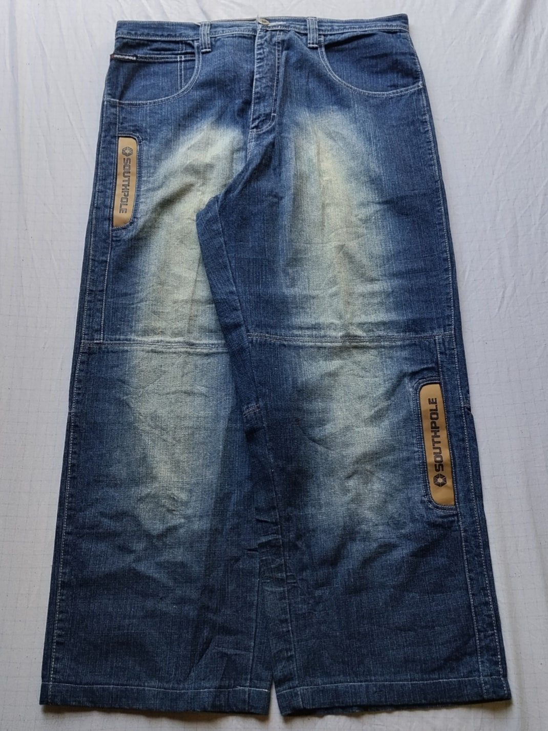 Southpole W38 Baggy Jeans Y2k Embroidered Jeans