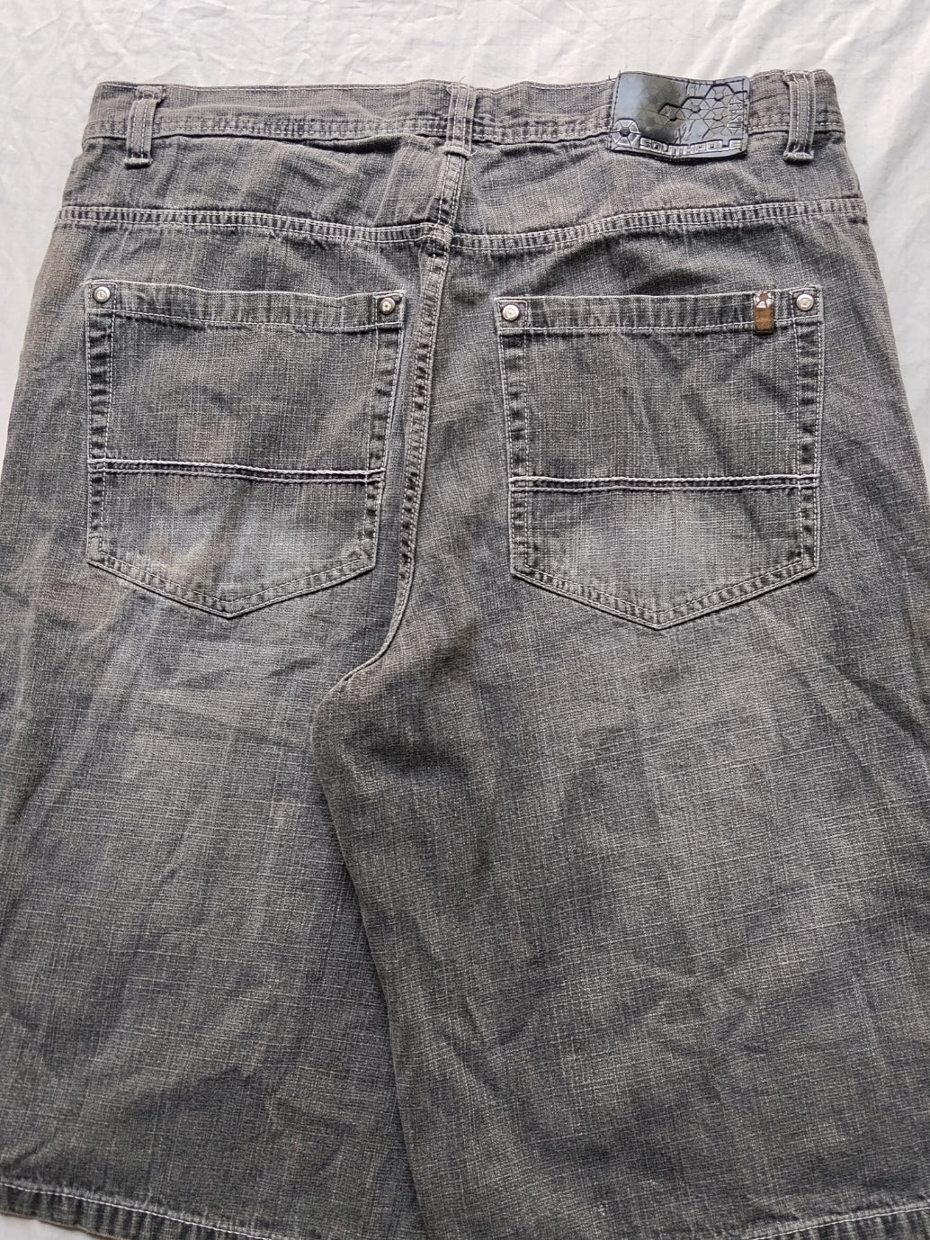 Southpole W40 Brown Tab Baggy Jorts Y2k