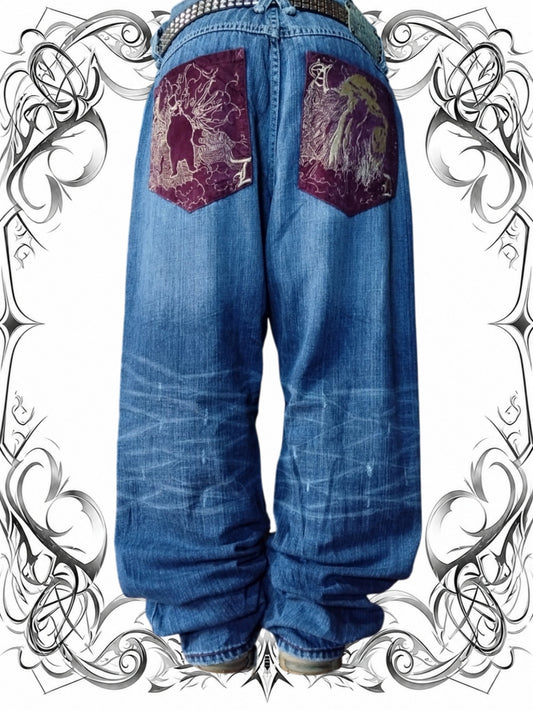 Artful Dodger W36 Velour Y2k Vintage Jeans