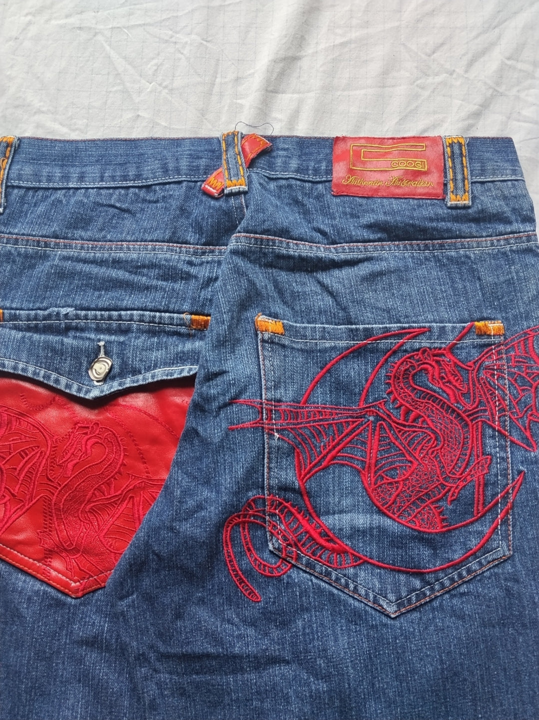 Coogi W34 Limited Edition Dragon Baggy Jeans Y2k