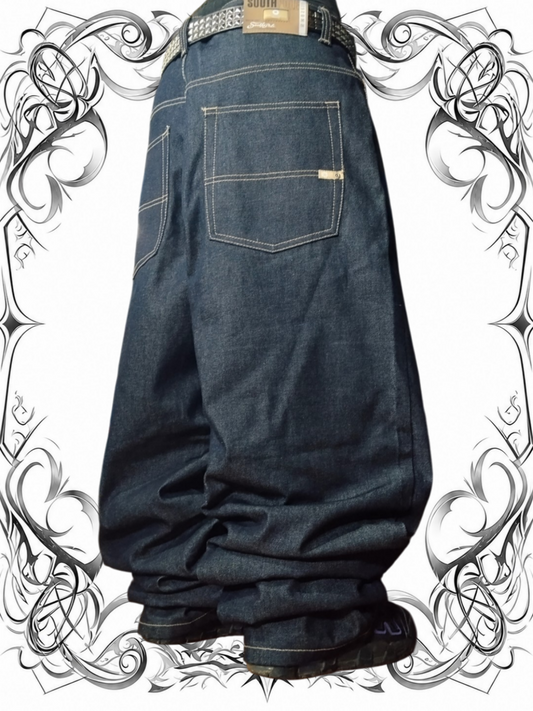 Southpole W36 Cream Tab Og Y2k Baggy Jeans