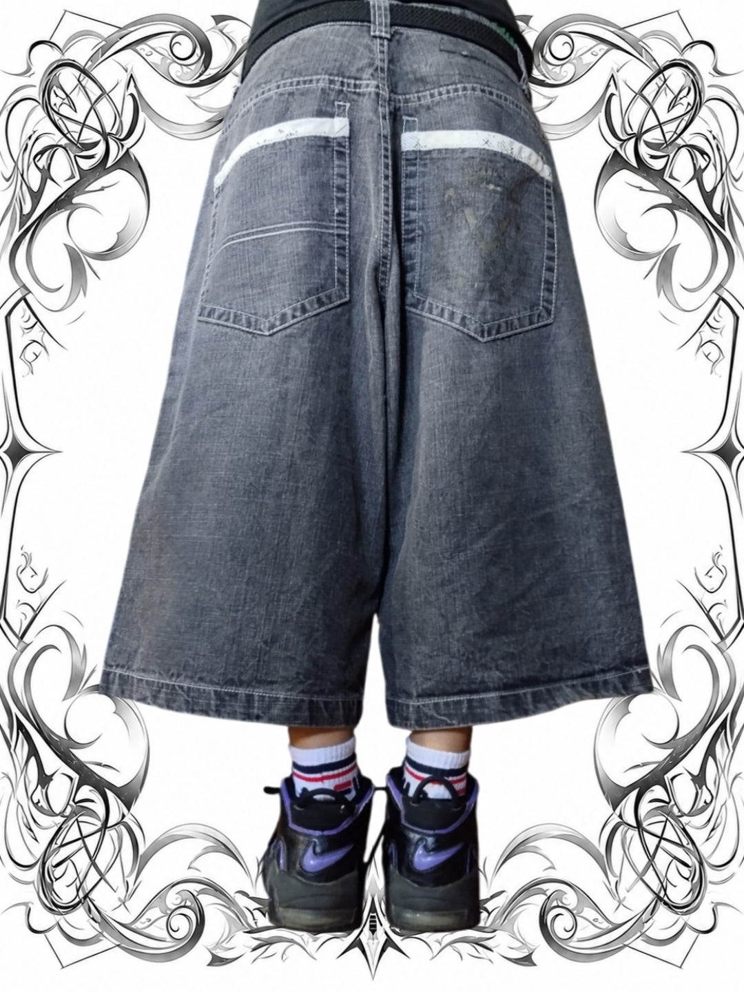 Southpole W34 Gold Tab Baggy Jorts Y2k