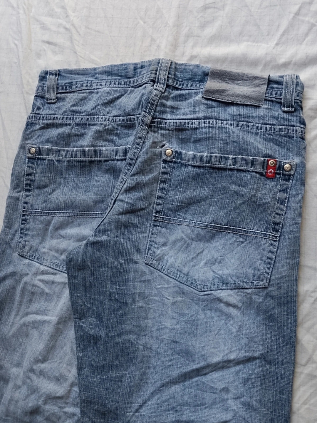Southpole W34 Red Tab Custom Fit Baggy Jeans Y2k