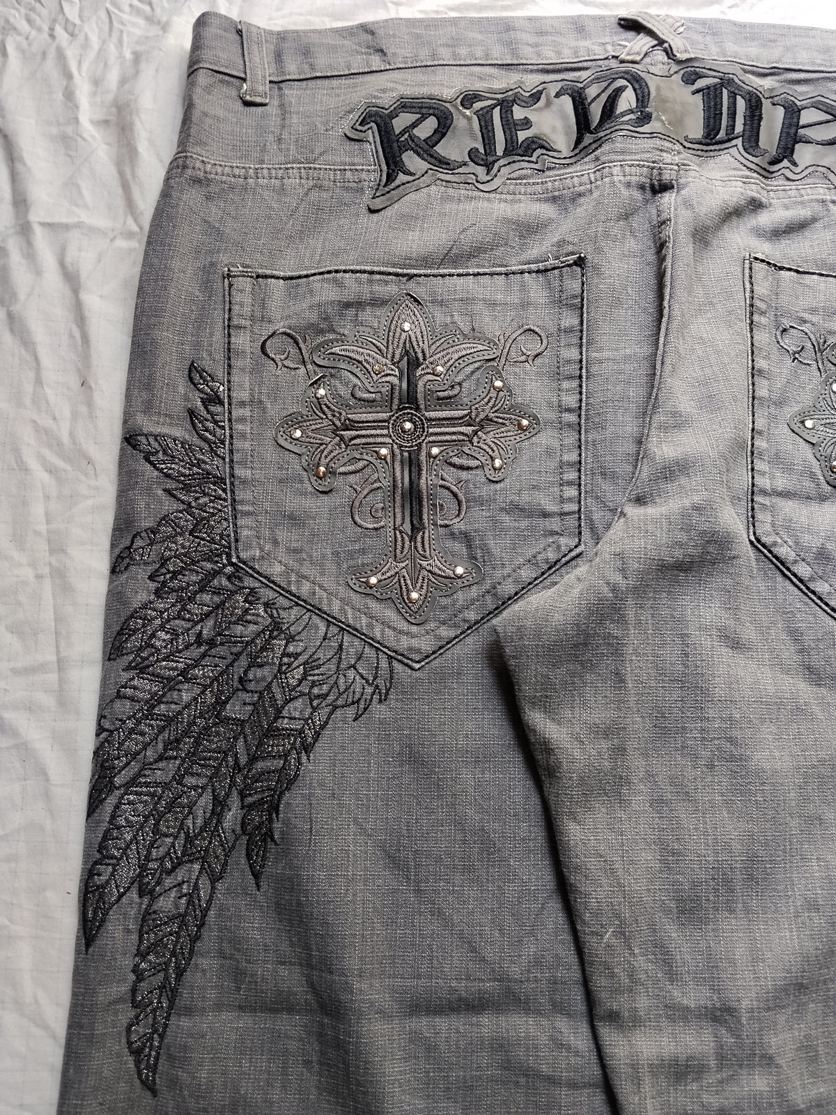 Red Ape W52 Baggy Jeans Y2k Wings Grail