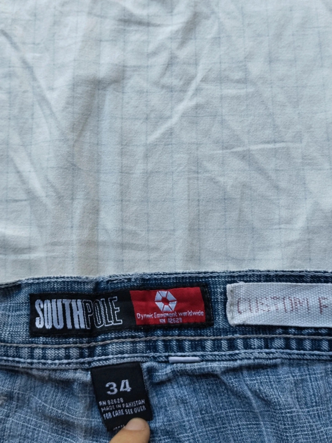 Southpole W34 Red Tab Custom Fit Baggy Jeans Y2k