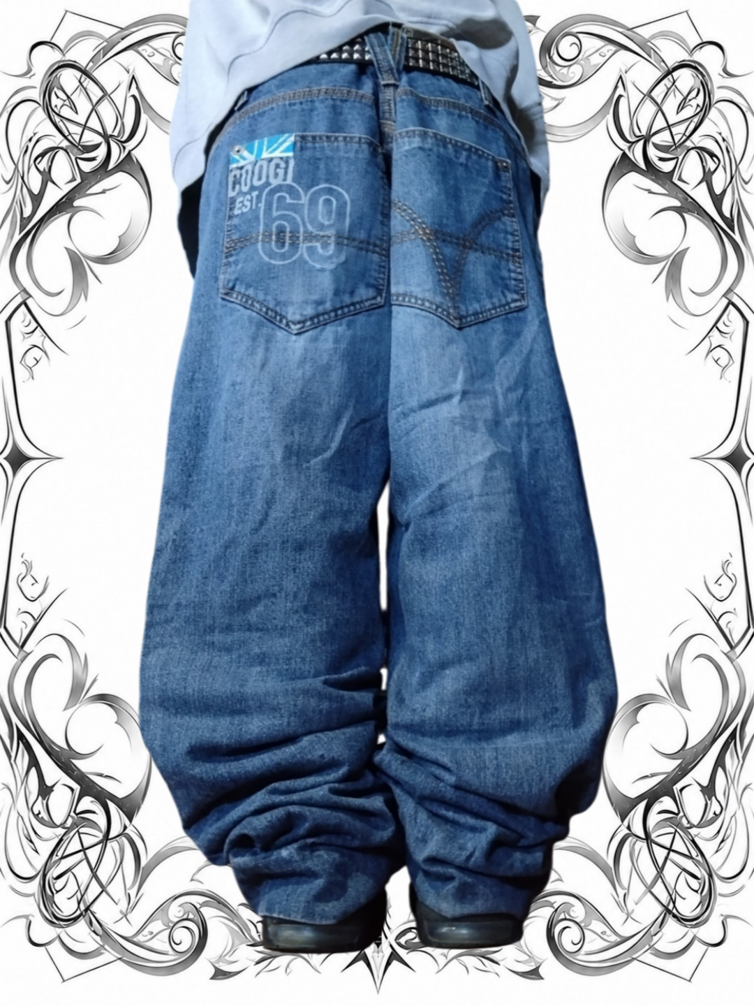 Coogi W36 Baggy Jeans Embroidered Y2k