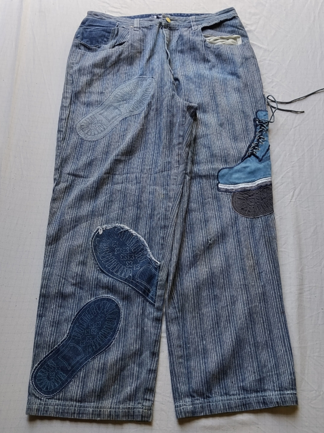 Raw Blue W38 Timbs Baggy Jeans Y2k