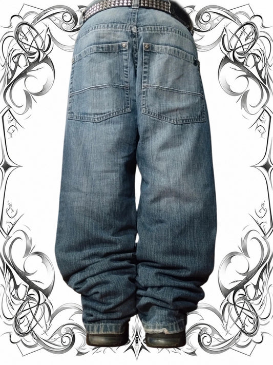 Southpole W34 Green Tab Baggy Jeans Y2k