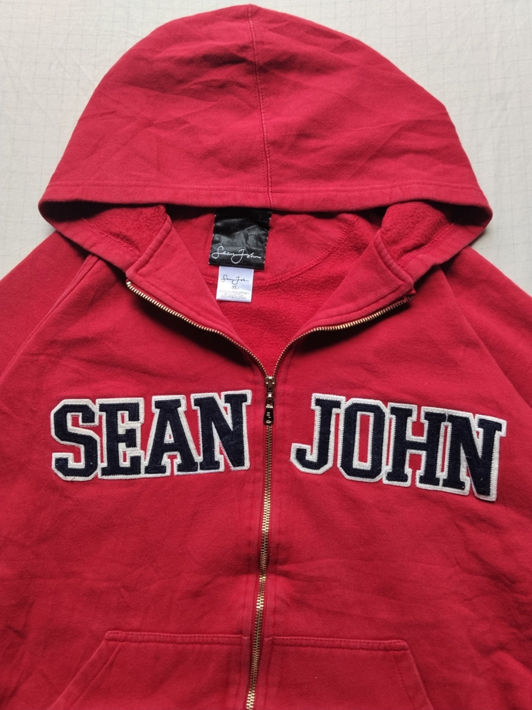 Sean John XL HipHop Vintage Oversize Zip Up Hoodie