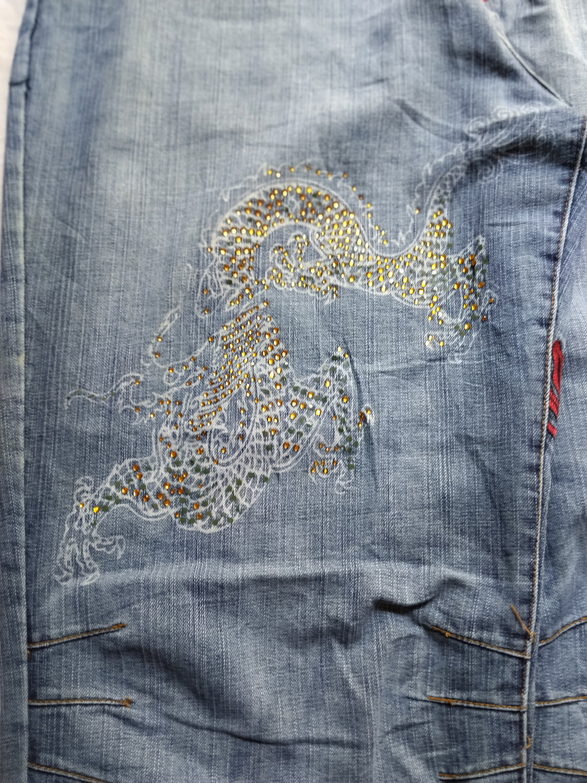 Platinum Gear W42 Baggy Jeans Dragon Y2k