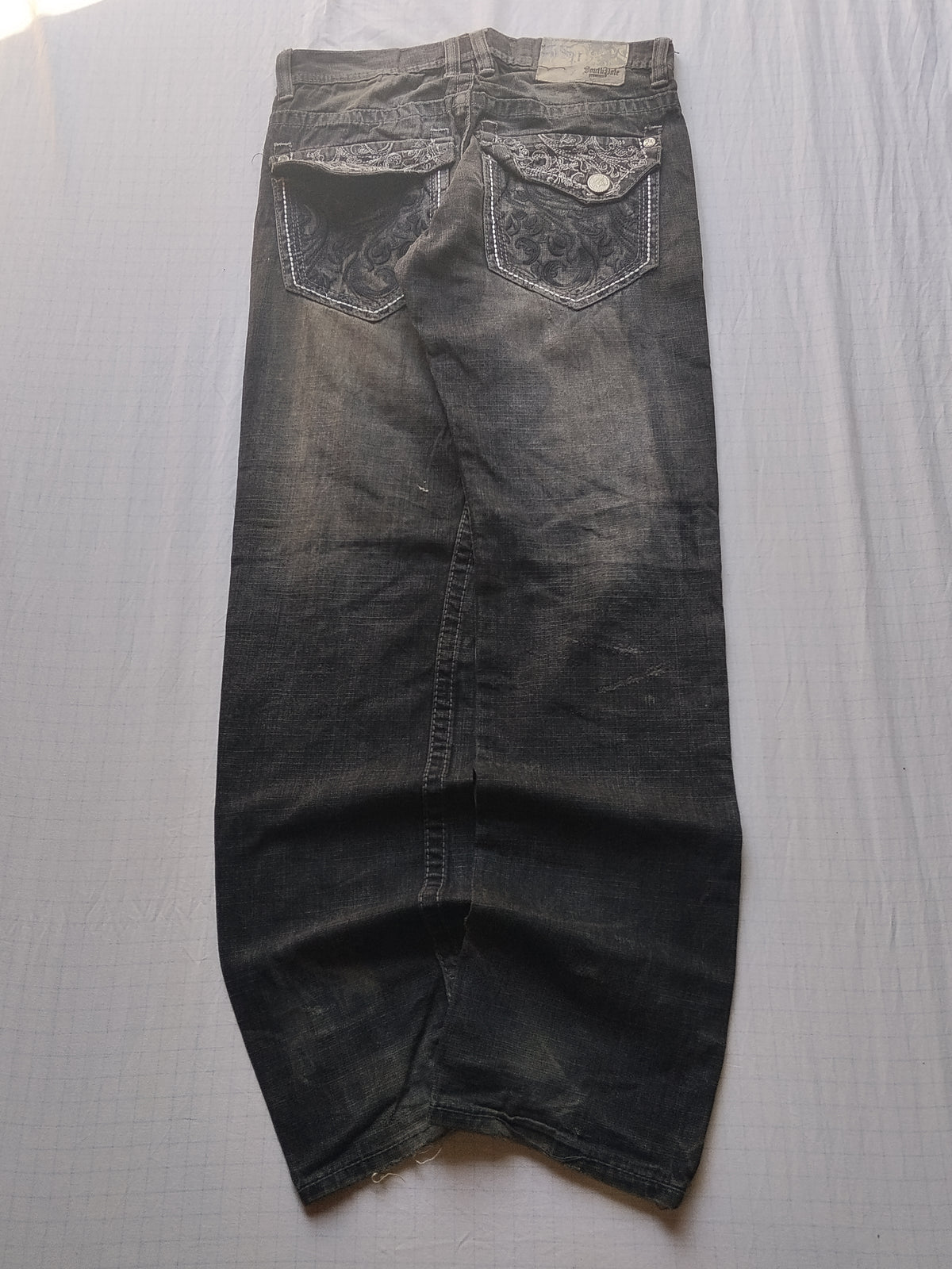 Southpole W32 Premium Baggy Jeans Y2k Embroidered
