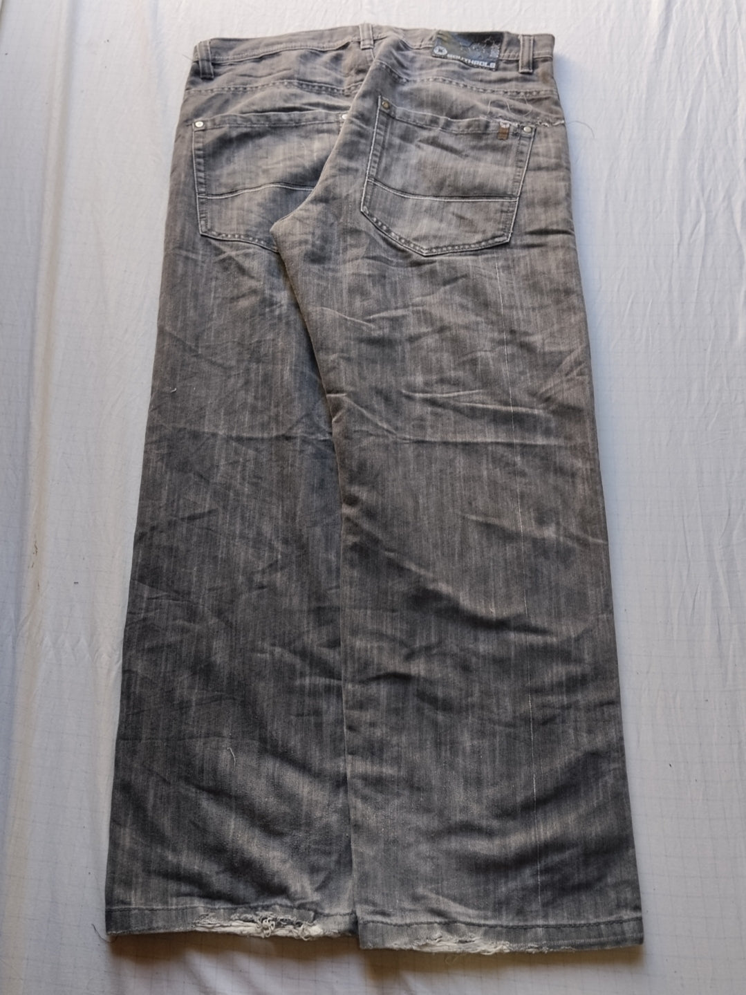 Southpole W38 Brown Tab Shiny Vintage Baggy Jeans Y2k