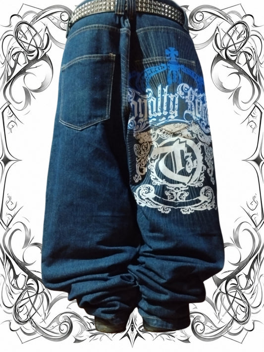 Townz W34 Baggy Jeans Y2k Vintage Graphic