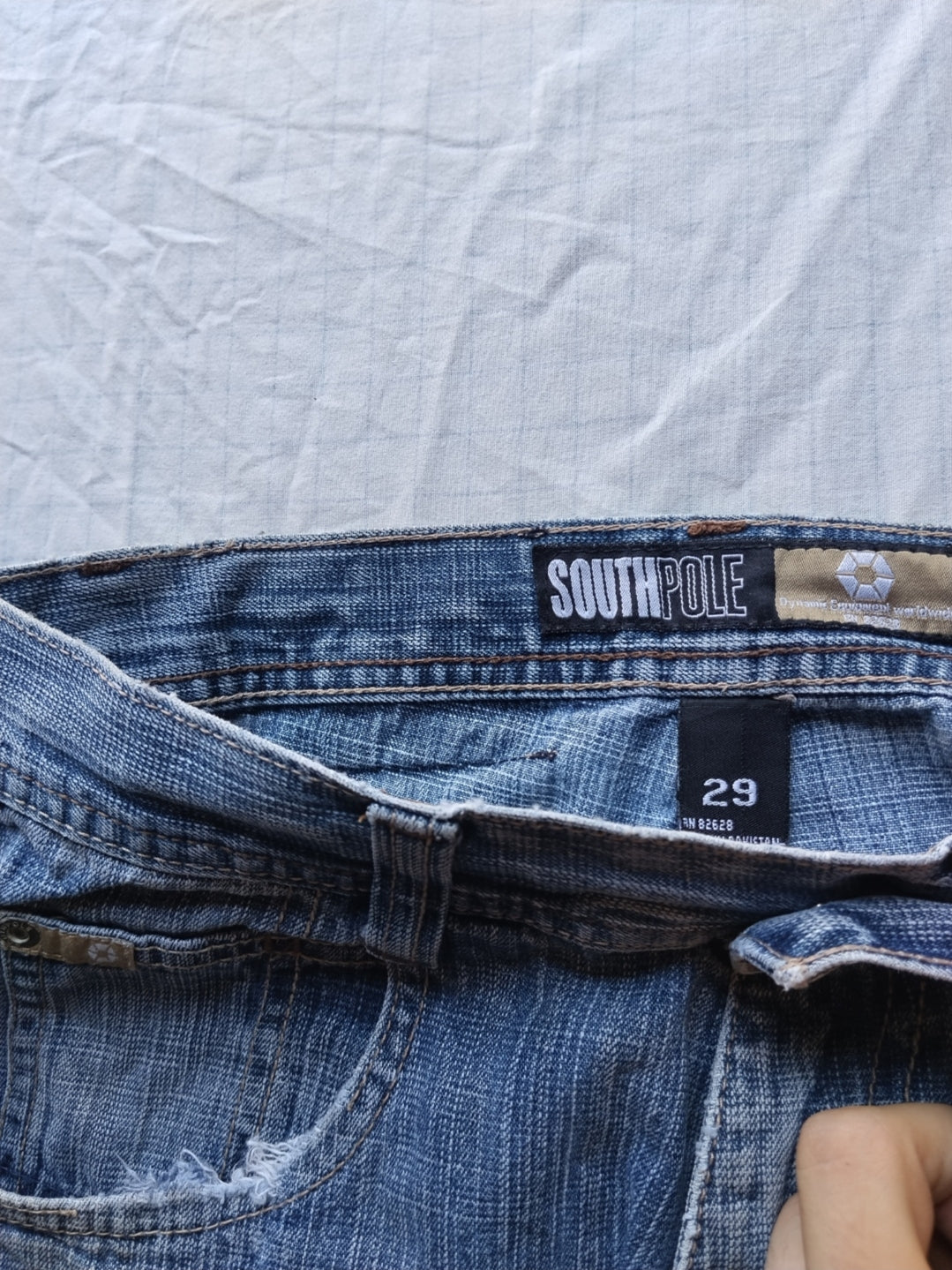 Southpole W29 Chains Black Tab Baggy Jeans Y2k