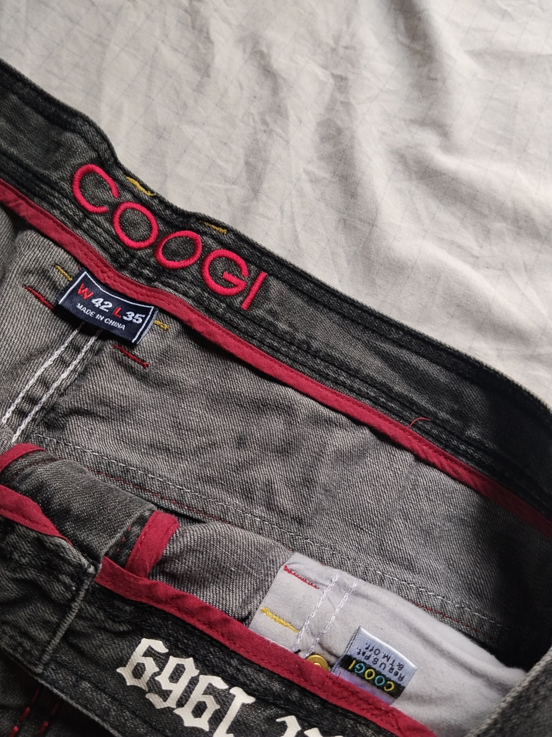 Coogi W42 Baggy Jeans Y2k Embroidered 90's