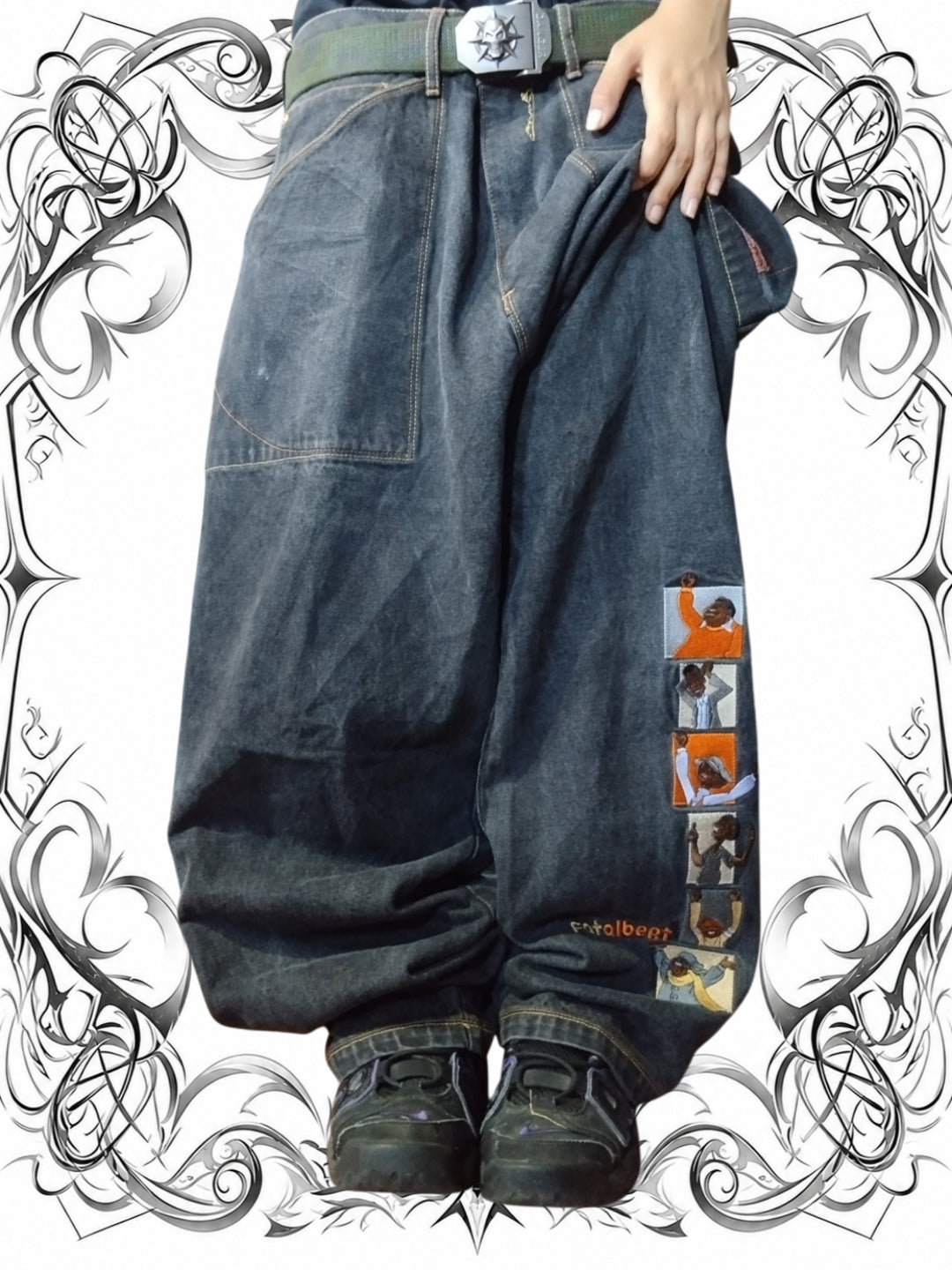 Platinum Fubu W36 Fat Albert Baggy Jeans Y2k