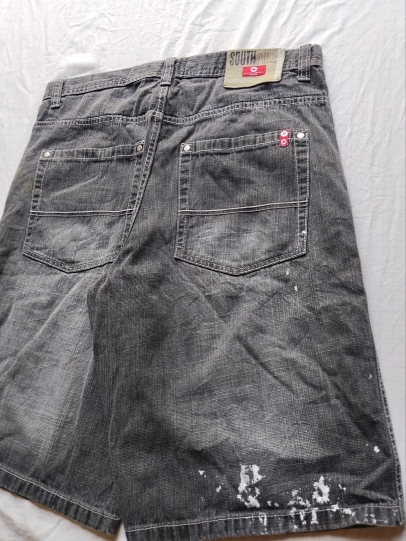 Southpole W36 Red Tab Baggy Jorts Y2k