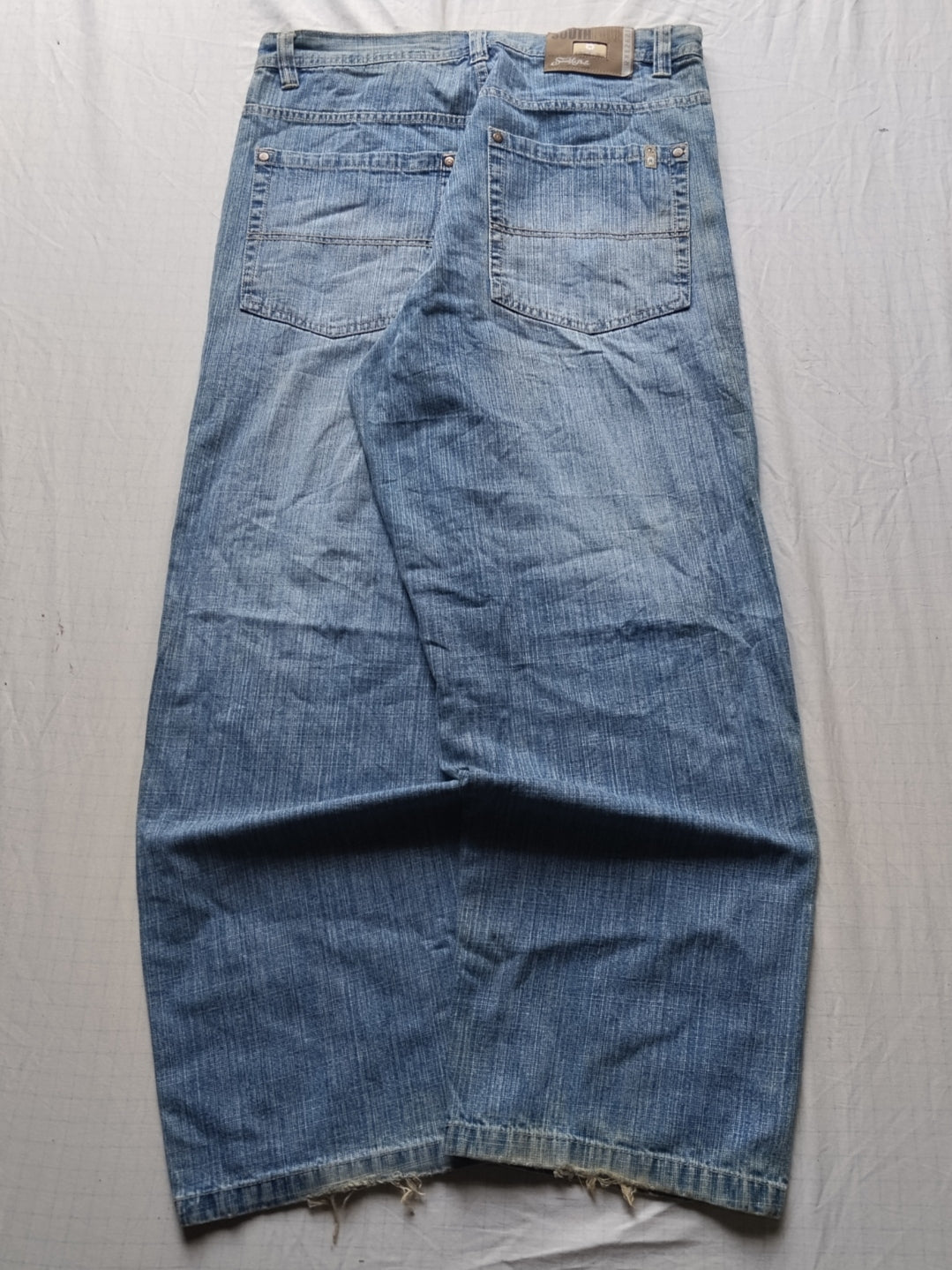 Southpole W36 Cream Tab Baggy Jeans Y2k