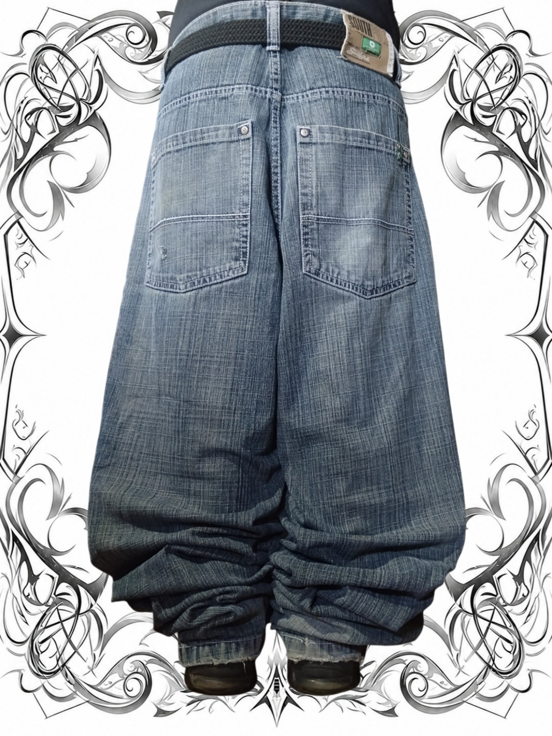 Southpole W32 Green Tab Baggy Jeans Og