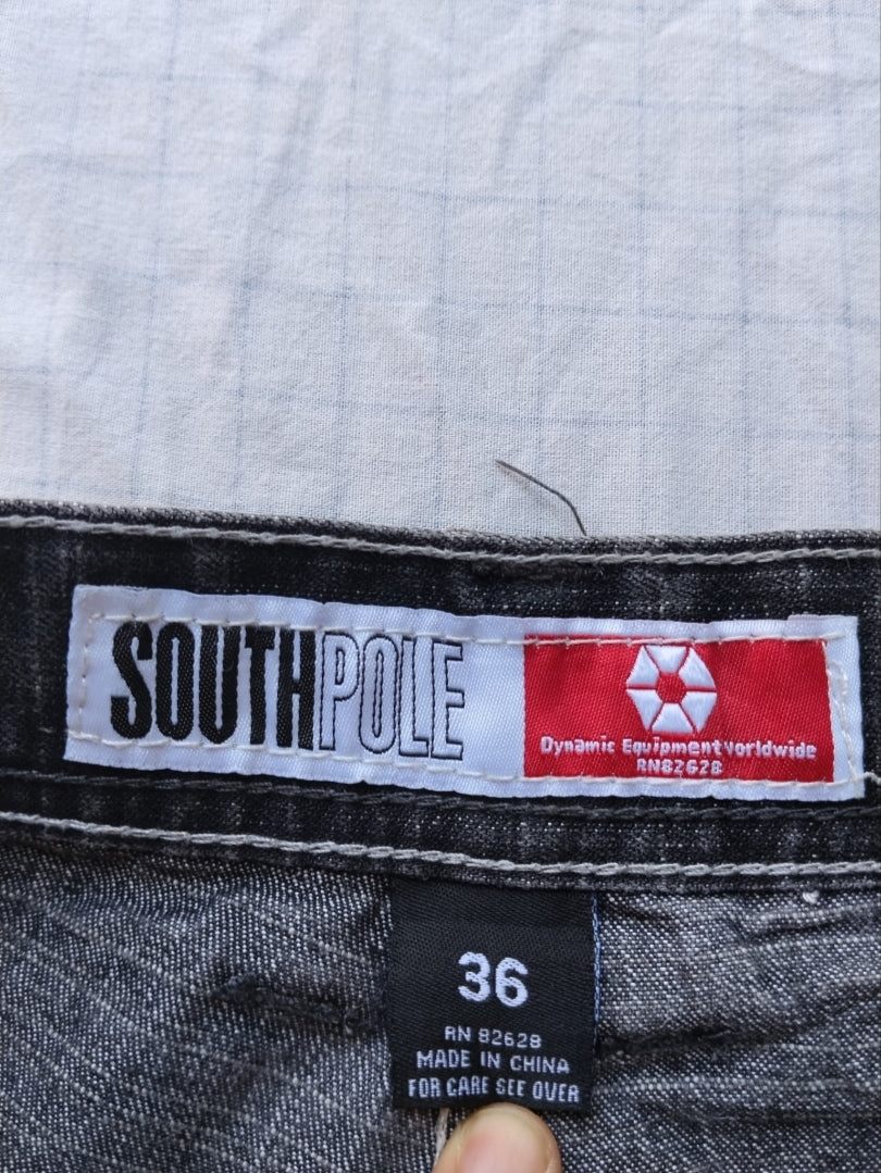 Southpole W36 Tropical Red Tab Baggy Jeans Y2k