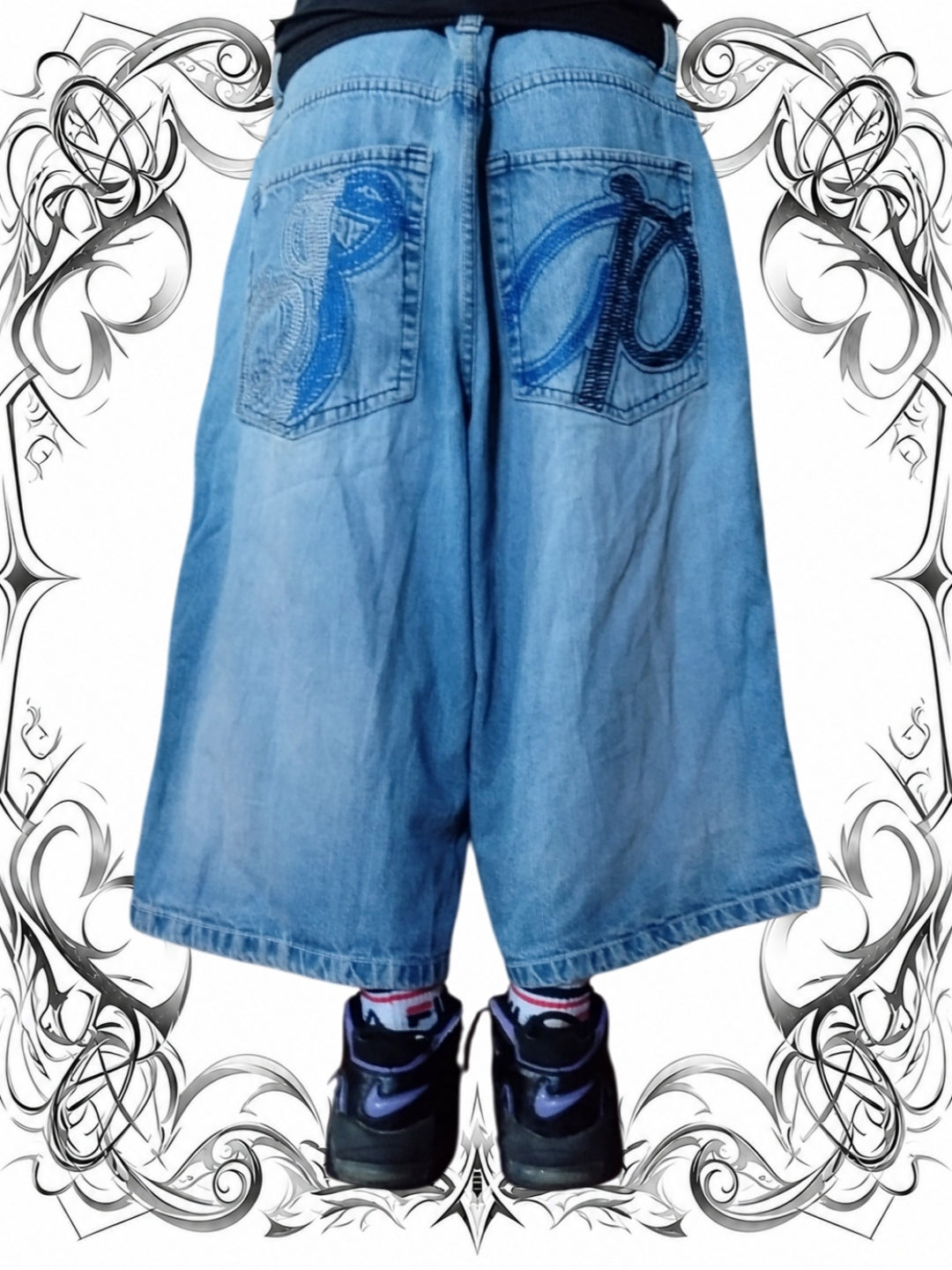 Southpole W40 Silver Tab Y2k Baggy Jorts
