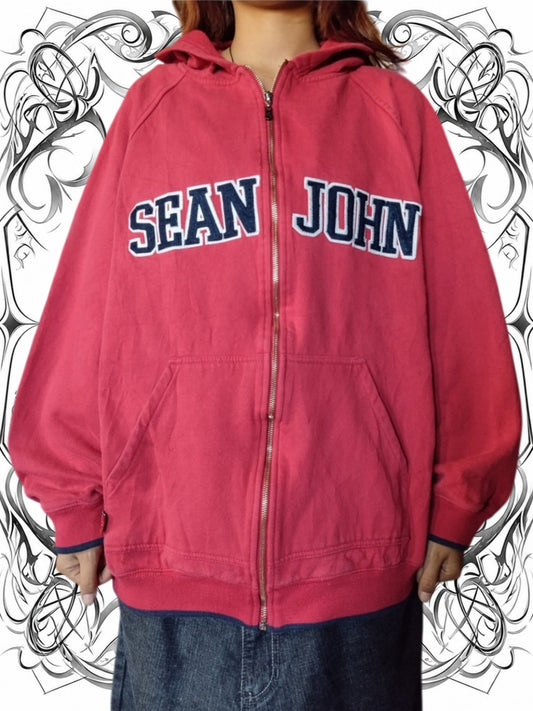 Sean John XL HipHop Vintage Oversize Zip Up Hoodie