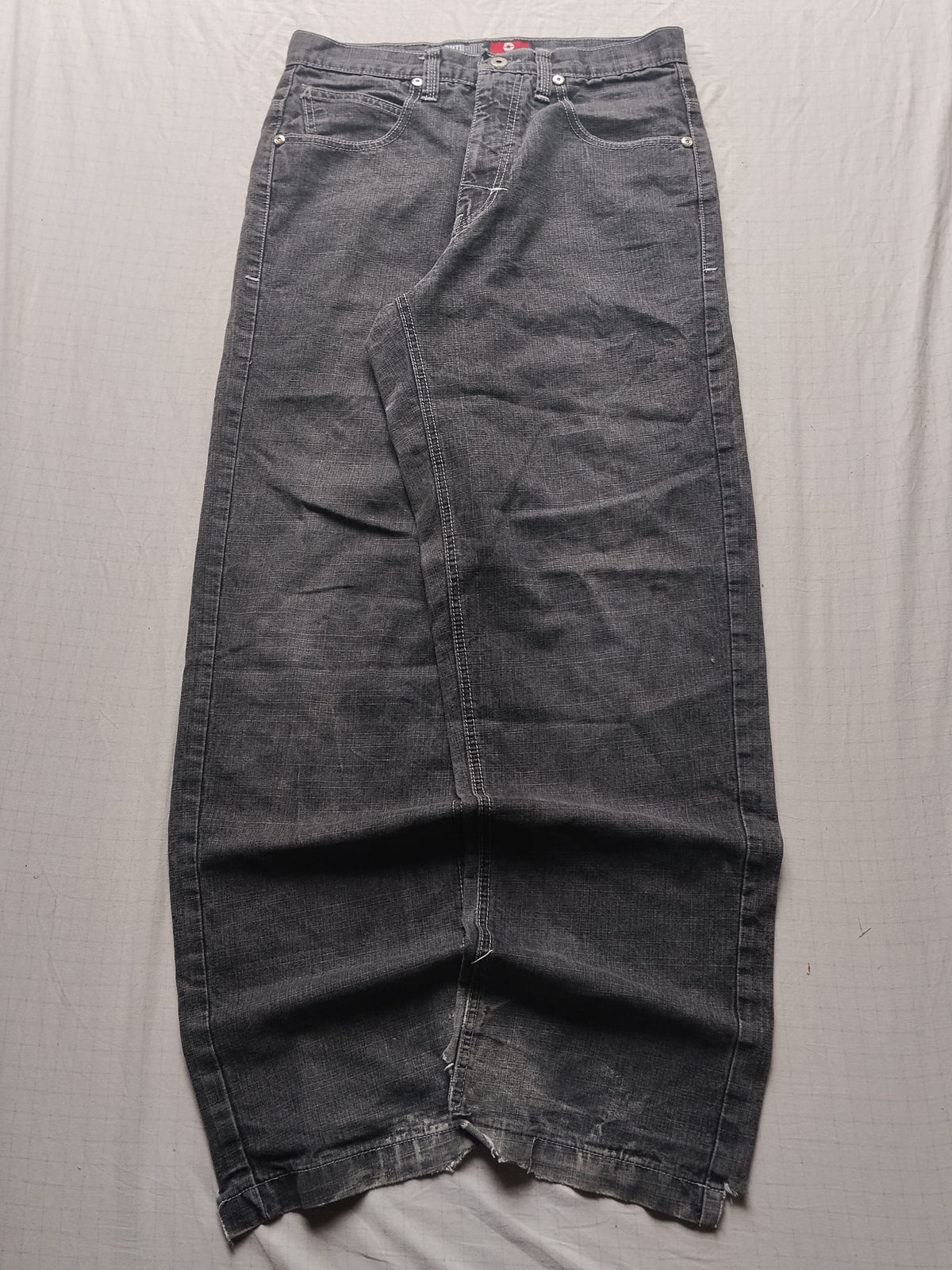Southpole W32 Chains Red Tab Baggy Jeans Y2k Embroidered