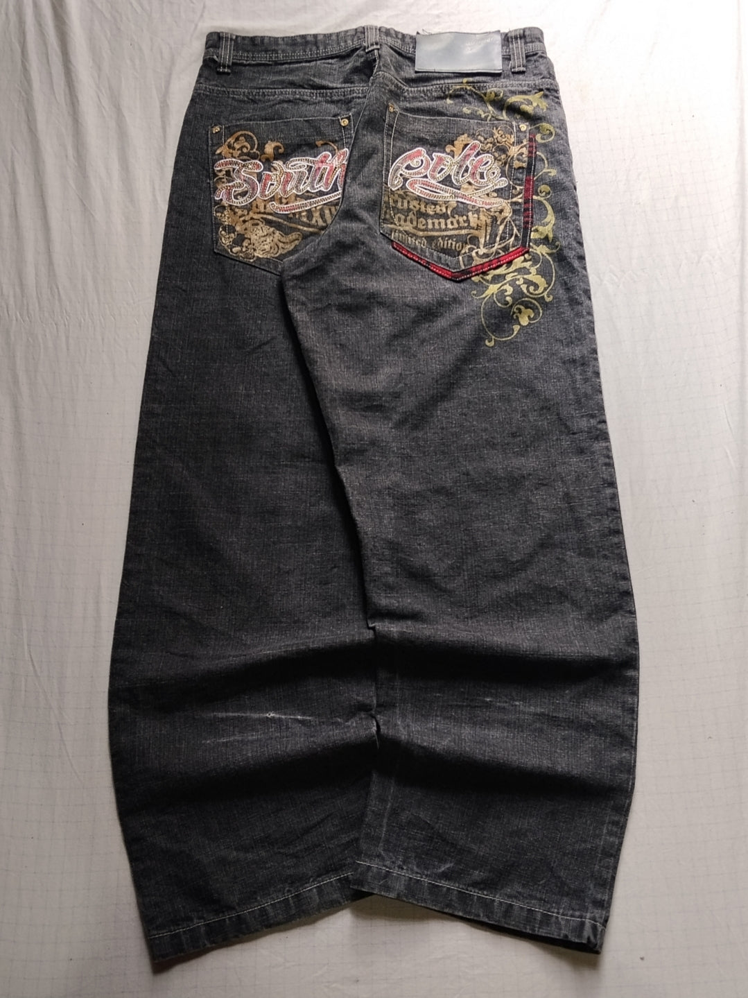 Southpole W36 Flannel Red Tab Baggy Jeans Y2k