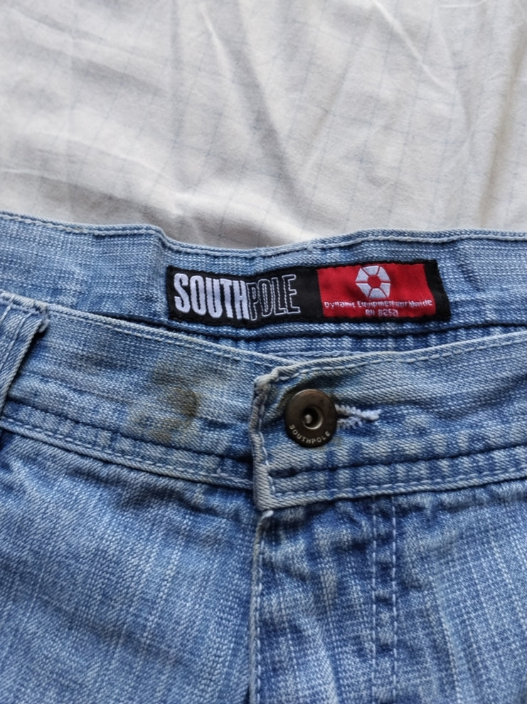 Southpole W36 Navy Tab Og Vintage Baggy Jeans