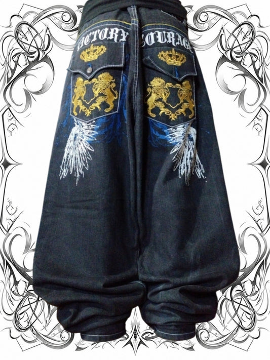 Red Ape W48 Baggy Jeans Y2k Wings Grail