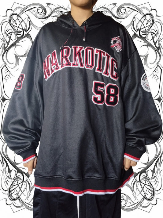 Narkotic XL Embroidered HipHop Y2k Vintage Hoodie
