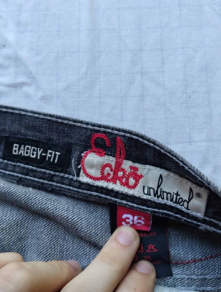 Ecko Unltd W36 Baggy Jeans Graffiti Y2k Vintage