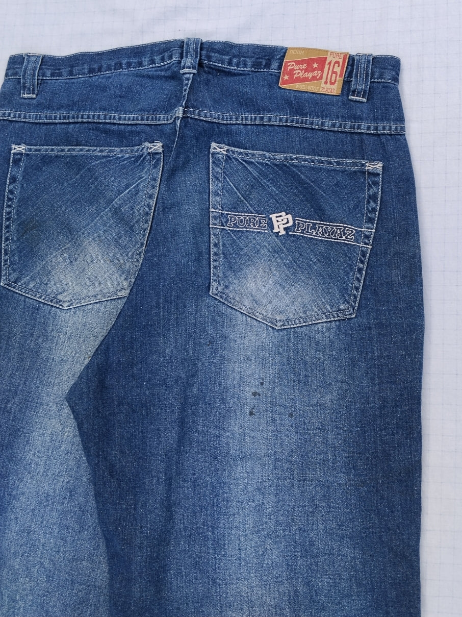 Pure Playaz W38 Baggy Jeans Y2K