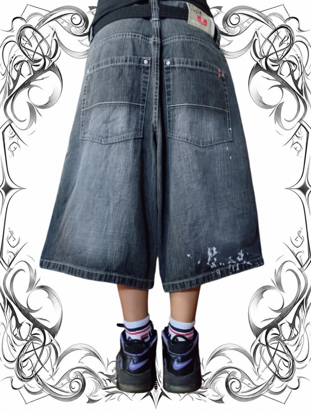 Southpole W36 Red Tab Baggy Jorts Y2k