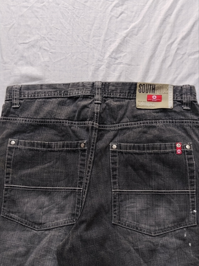 Southpole W36 Red Tab Baggy Jorts Y2k