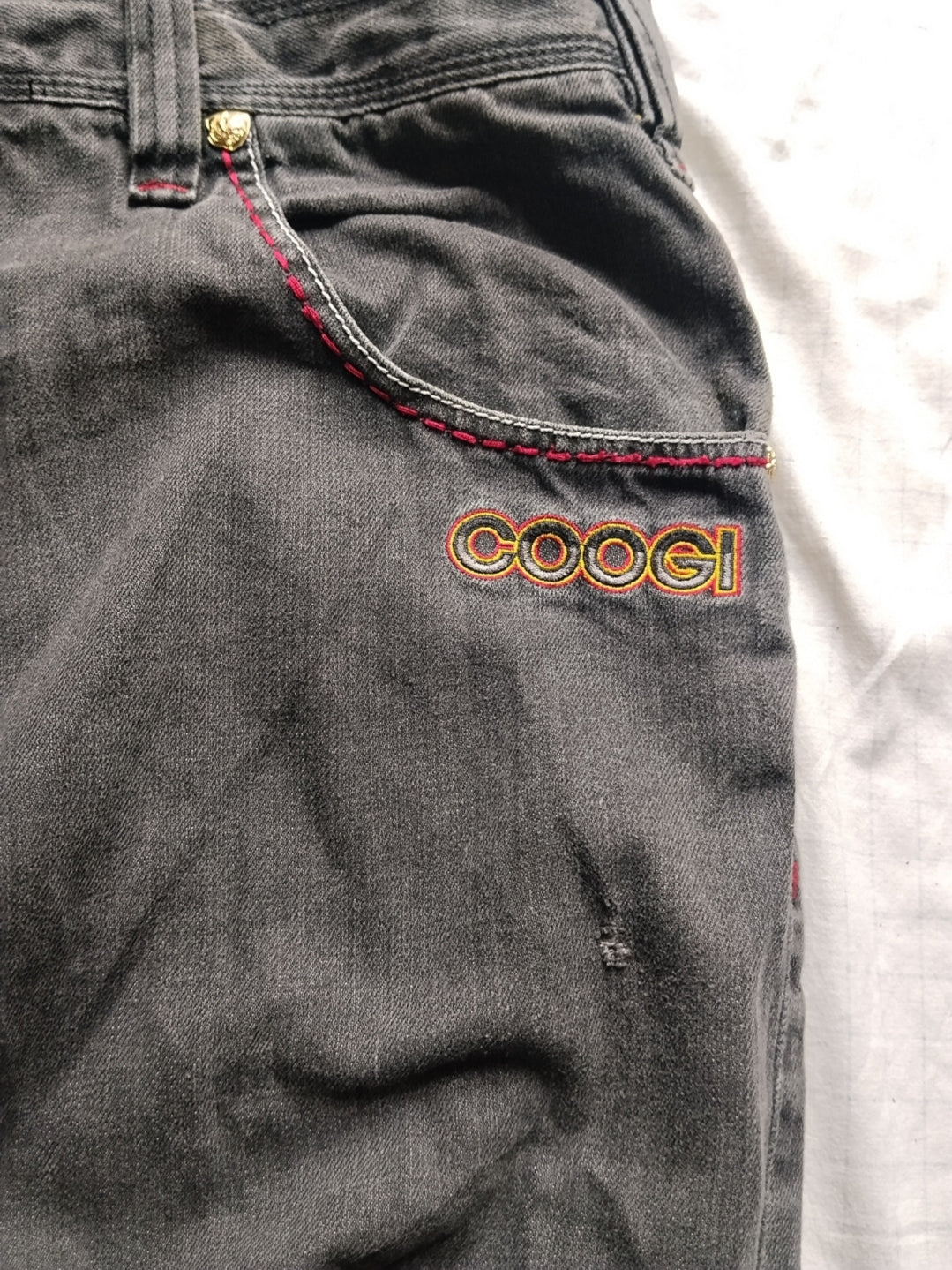 Coogi W42 Baggy Jeans Y2k Embroidered 90's