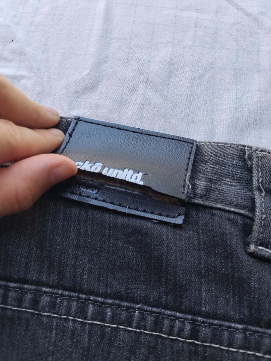 Ecko W32 Baggy Jeans Y2k Dragon Embroidery